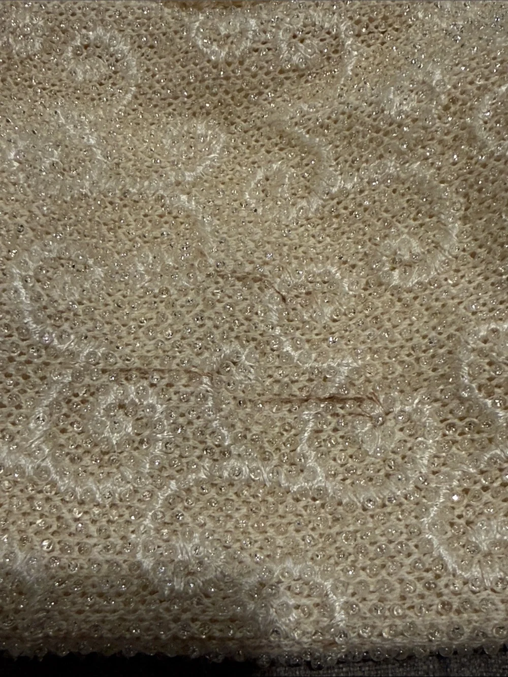 Elegant Beaded Clutch Handbag in Ivory